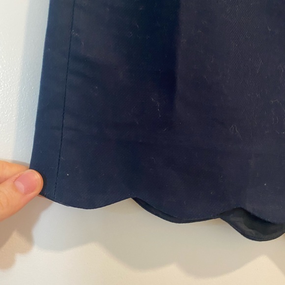 J by J Crew Navy Scalloped Pencil Skirt - Picture 3 of 4